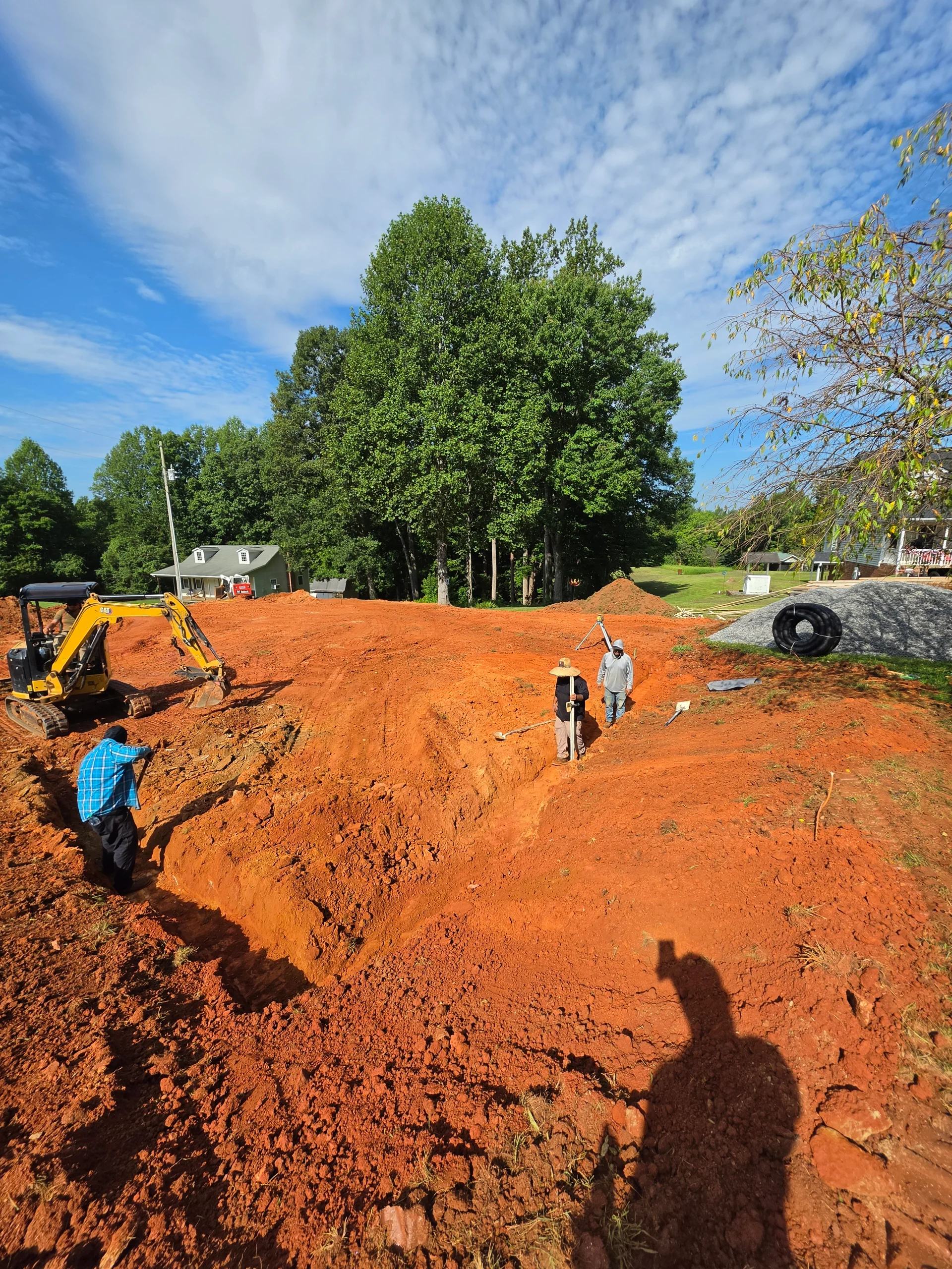 Foundation work on site
