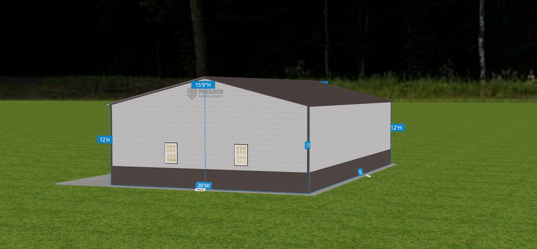 Design drawing for the building, view 3